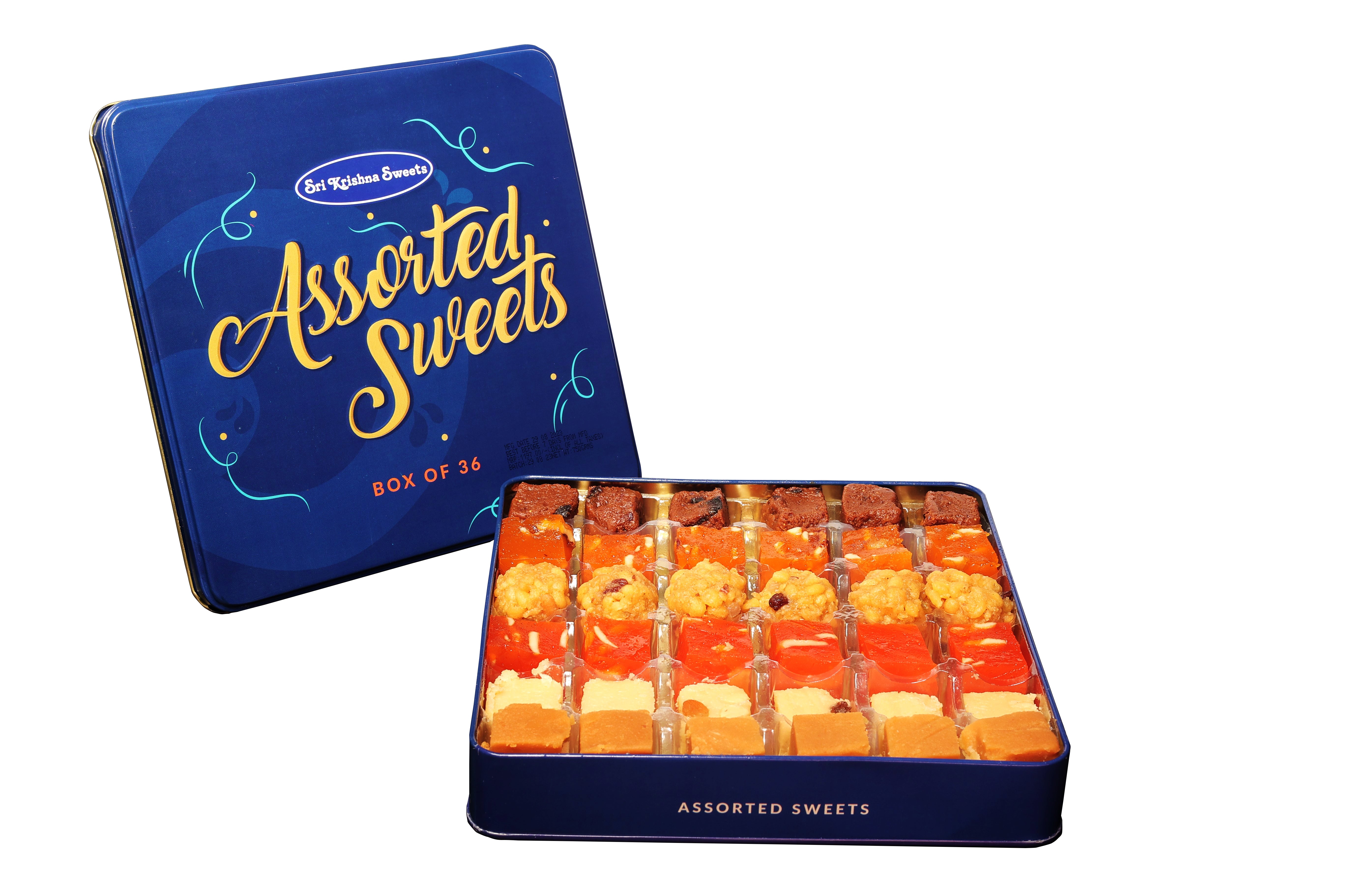 Assorted Ghee Sweets 36 Tin Sri Krishna Sweets